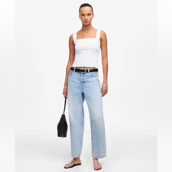 Madewell Pieced Barrel-Leg Jeans - Picture 2 of 7